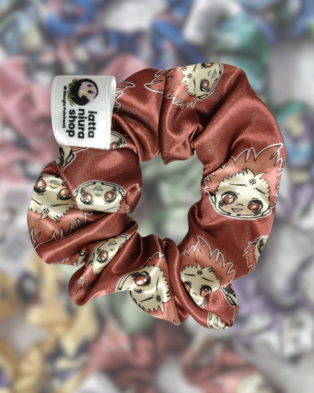 Scrunchie in raso a tema (Re delle maledizioni) - Artigianale