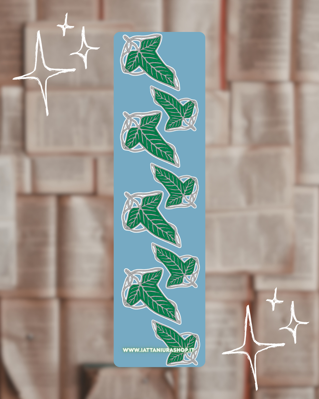 Segnalibro a tema (Foglia Lorien) - Grafica esclusiva, Plastificato