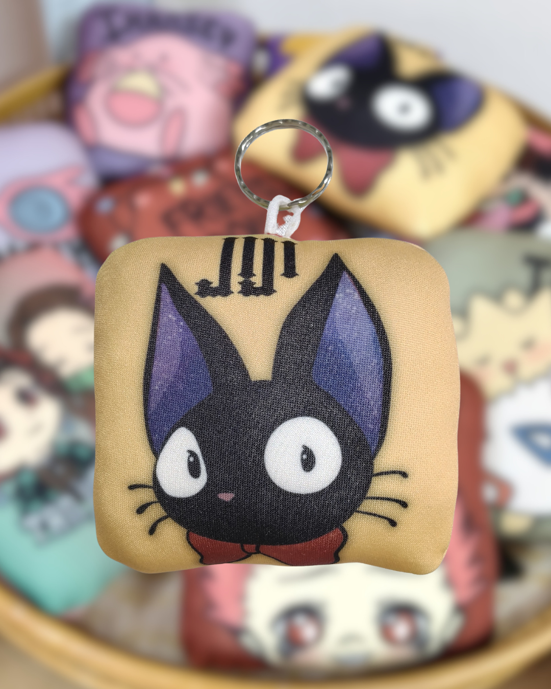 Portachiavi squishy (Gattino nero JIJI) -Fatto a mano