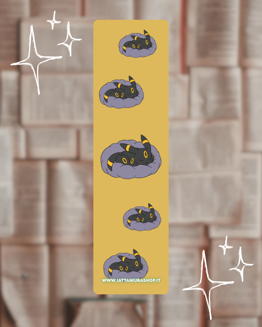 Segnalibro a tema anime (Umbreon) - Grafica esclusiva, Plastificato
