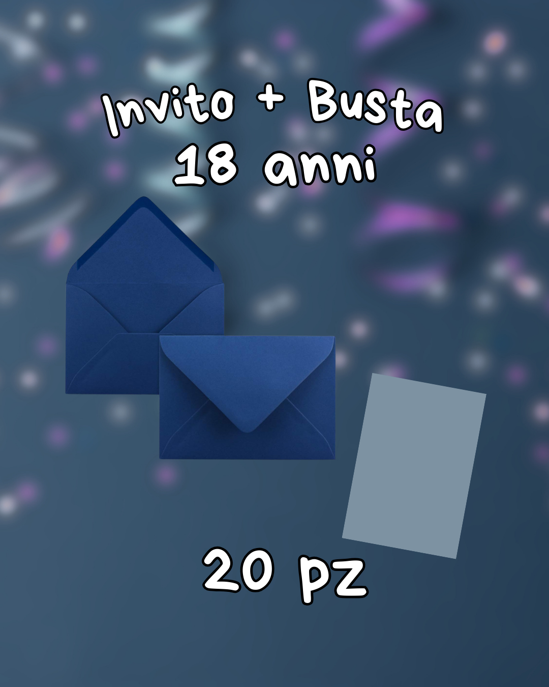 Inviti personalizzati + Busta - 20 pz Personalizzato