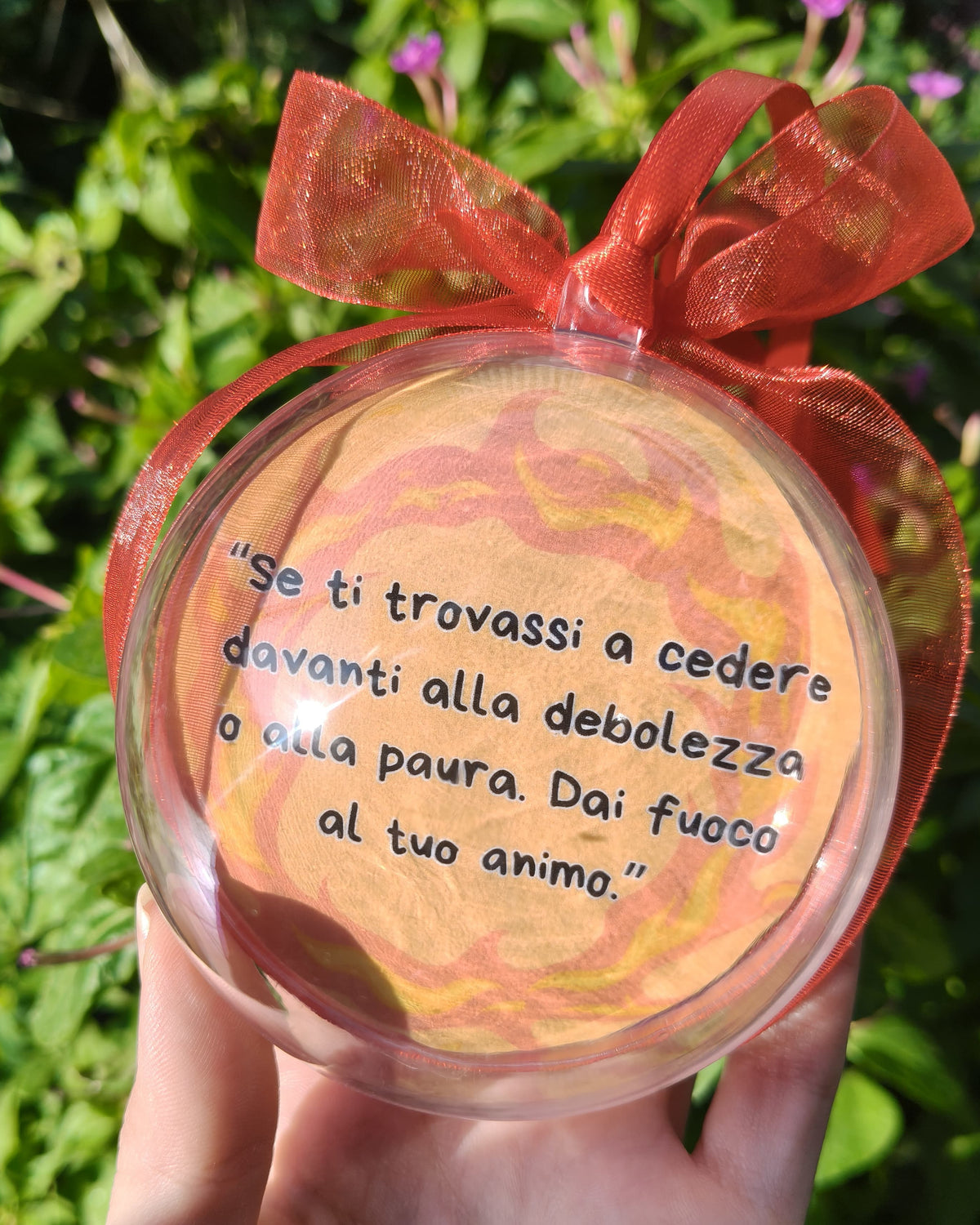 Sfera di Natale Pilastro del fuoco - Plexiglass