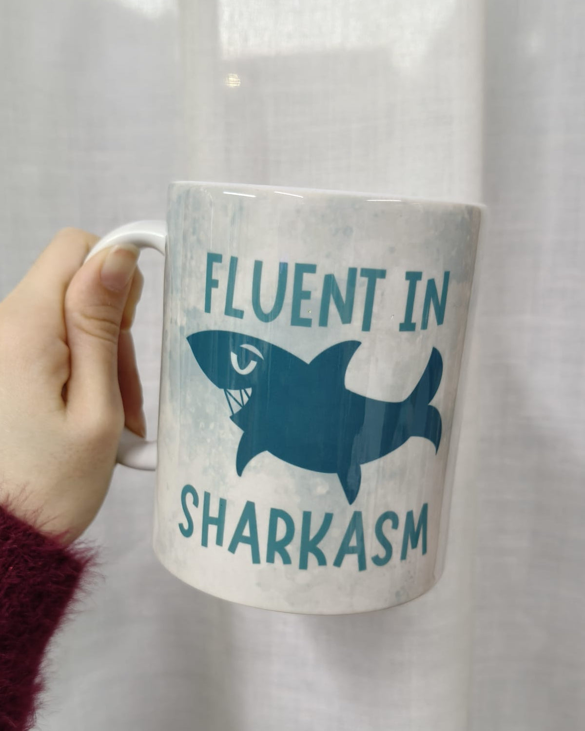 Tazza idea regalo fluent in sharkasm