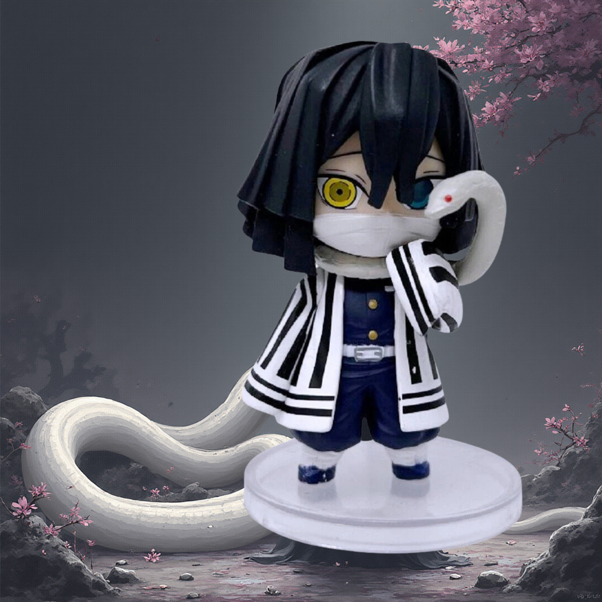 Mini action figure Iguro Obanai Demon Slayer Bandai Namco Chibi Masters 8cm