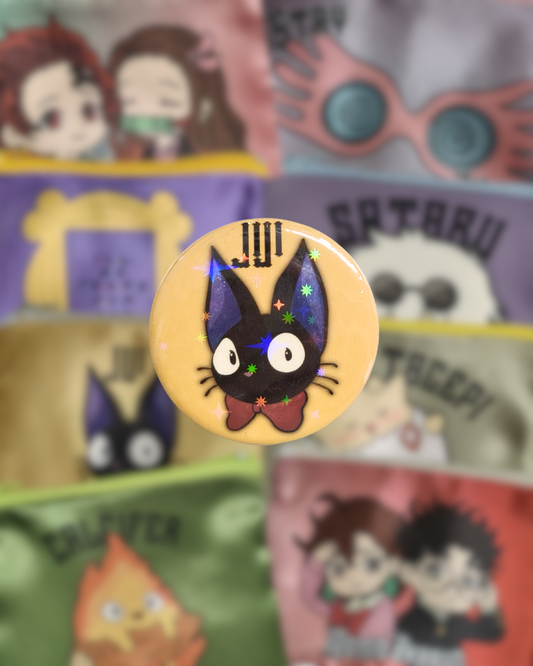 Spilla glossy (Gattino nero Jiji) - Fatto a mano