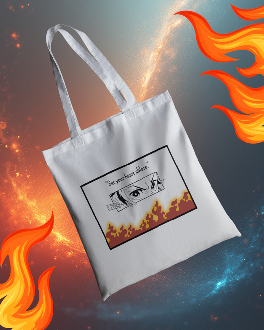 Tote bag artigianale con cacciatore di demoni tema anime giapponese