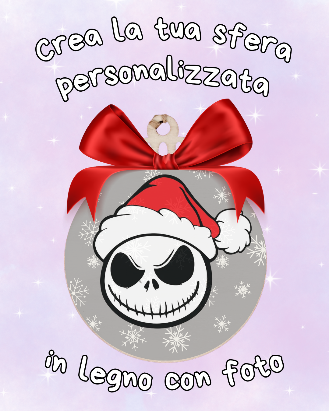 Sfera di Natale Personalizzata - Legno