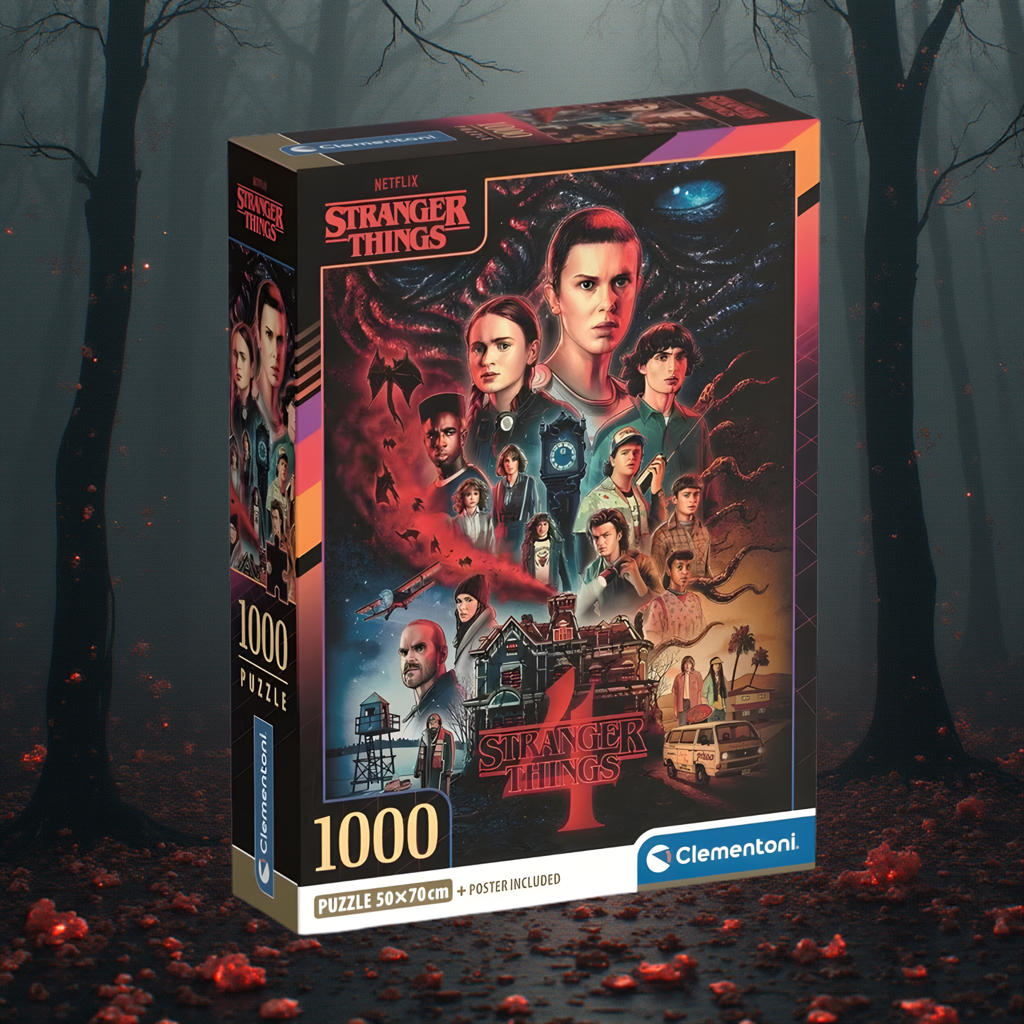 Puzzle Stranger Things stagione 4 Clementoni ufficiale 1000 pezzi 50x70cm Netflix