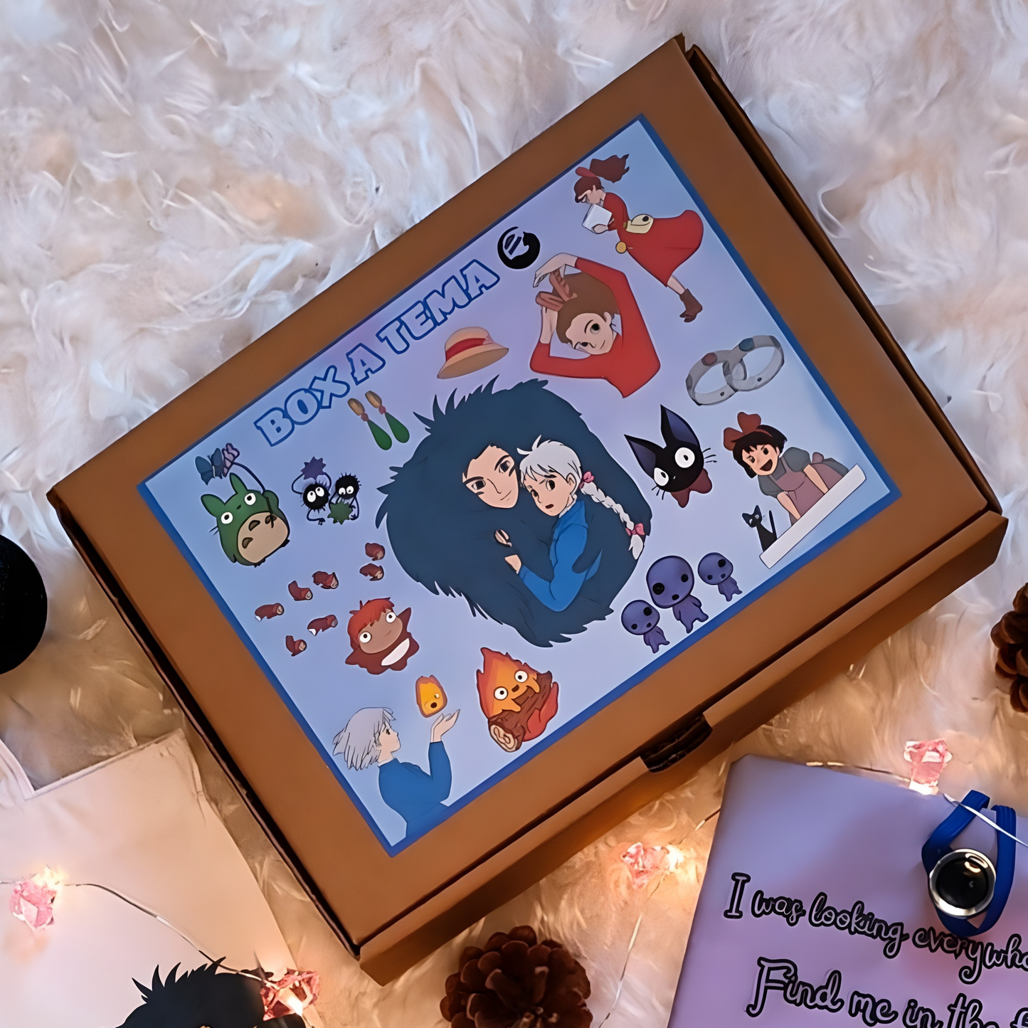 Set completo articoli artigianali animazione giapponese astuccio shopper portachiavi