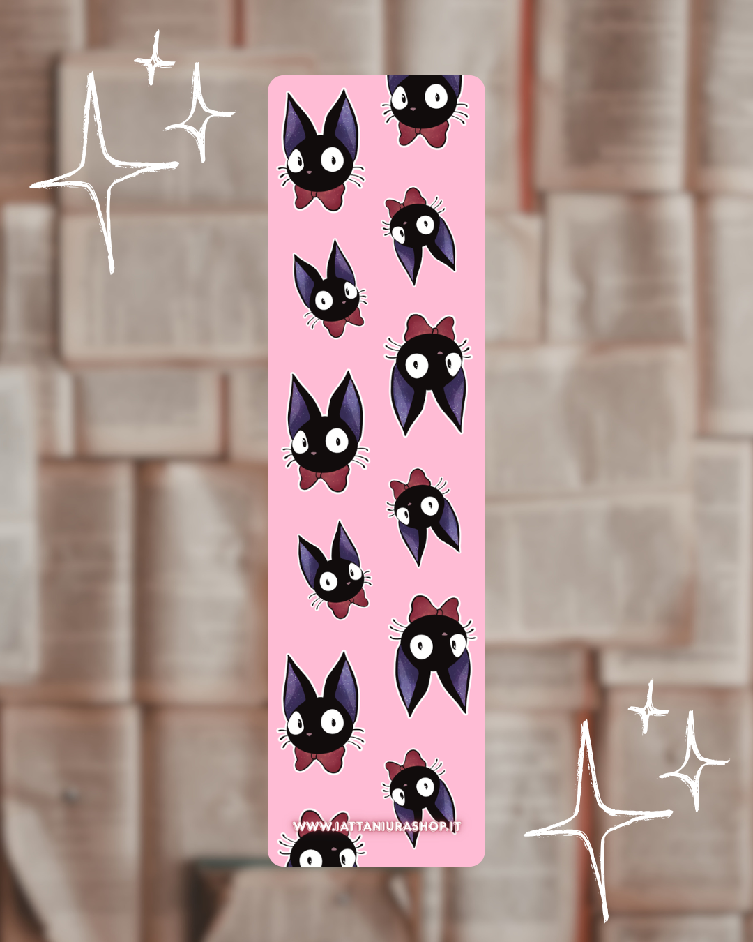 Segnalibro a tema (Gatto consegne a domicilio) - Grafica esclusiva, Plastificato