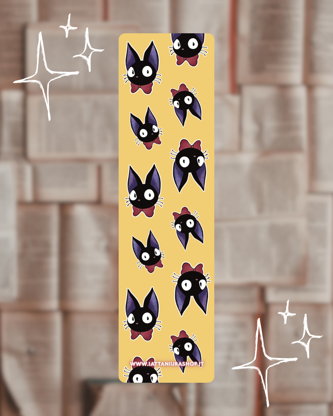 Segnalibro a tema (Gatto consegne a domicilio) - Grafica esclusiva, Plastificato