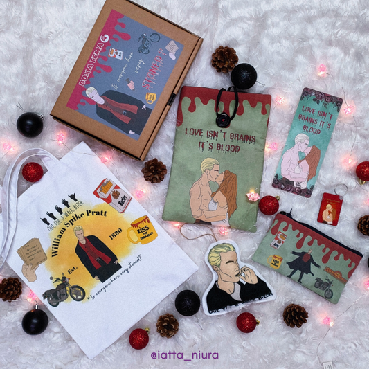 Box regalo artigianale vampiro ribelle con 6 articoli tema serie tv paranormale