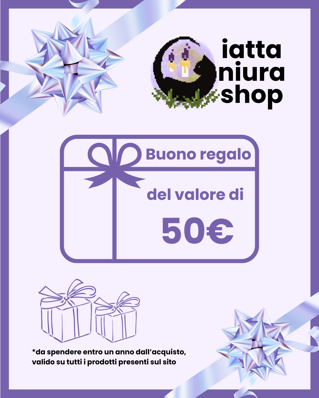 Buono regalo elettronico Iatta Niura valido su tutto il catalogo