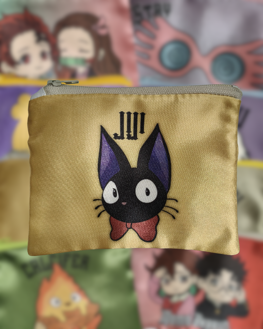 Portamonete (Gattino nero Jiji) -Fatto a mano