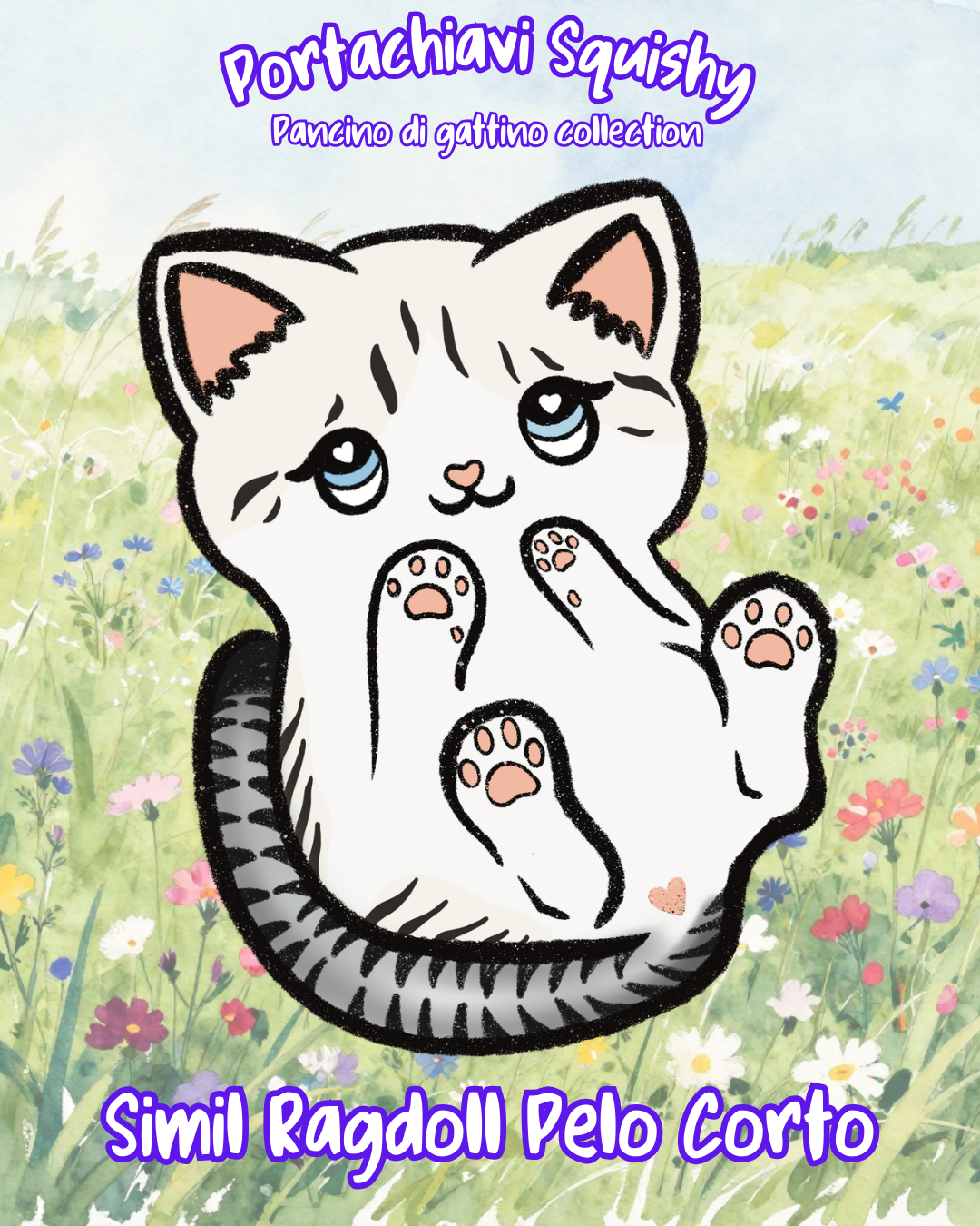 Portachiavi Gattino Squishy - Artigianale