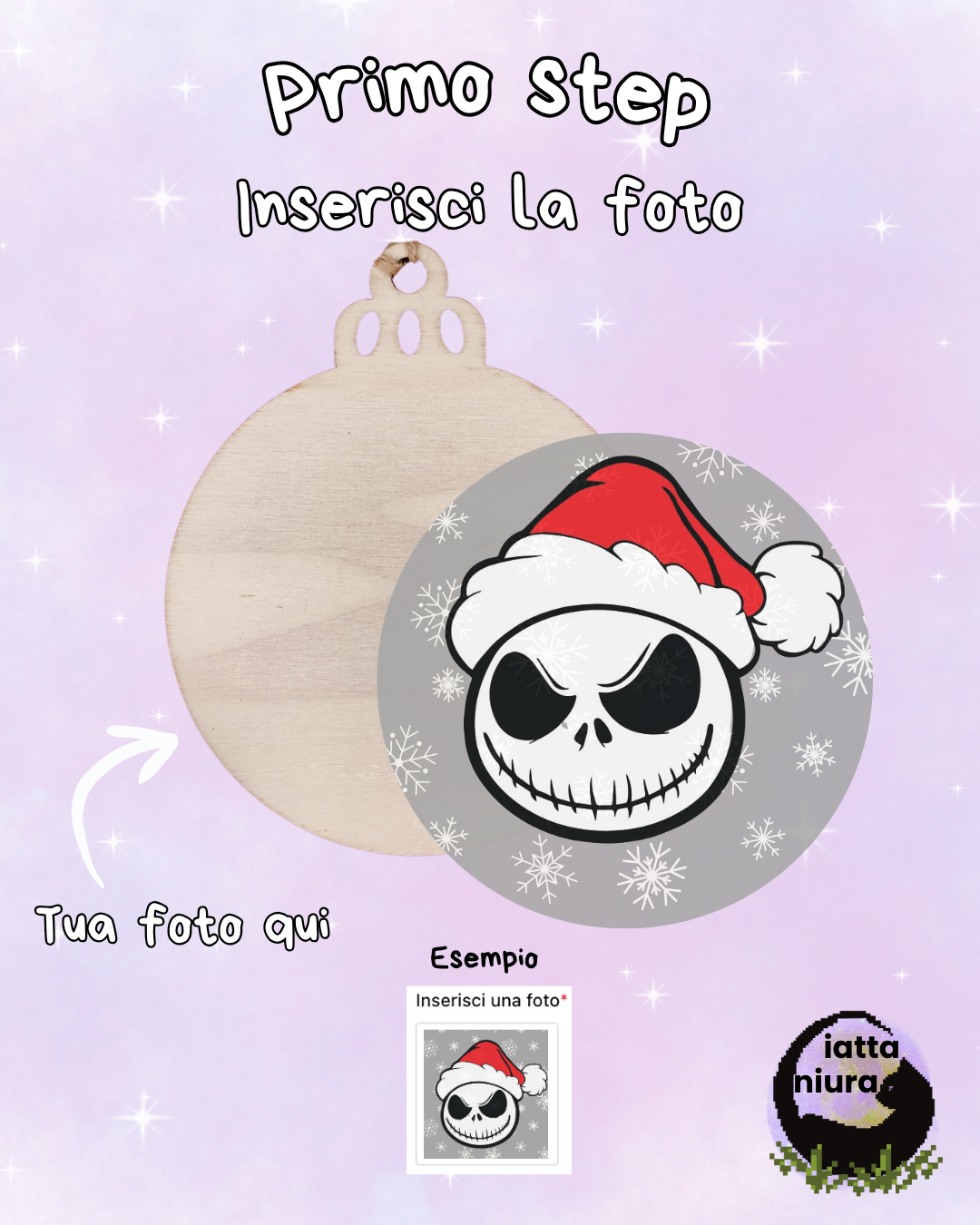 Sfera di Natale Personalizzata - Legno