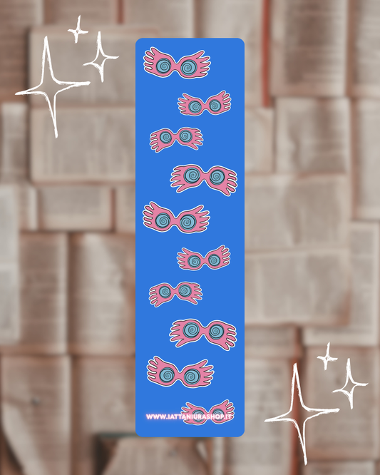 Segnalibro a tema (Occhiali magici) - Grafica esclusiva, Plastificato