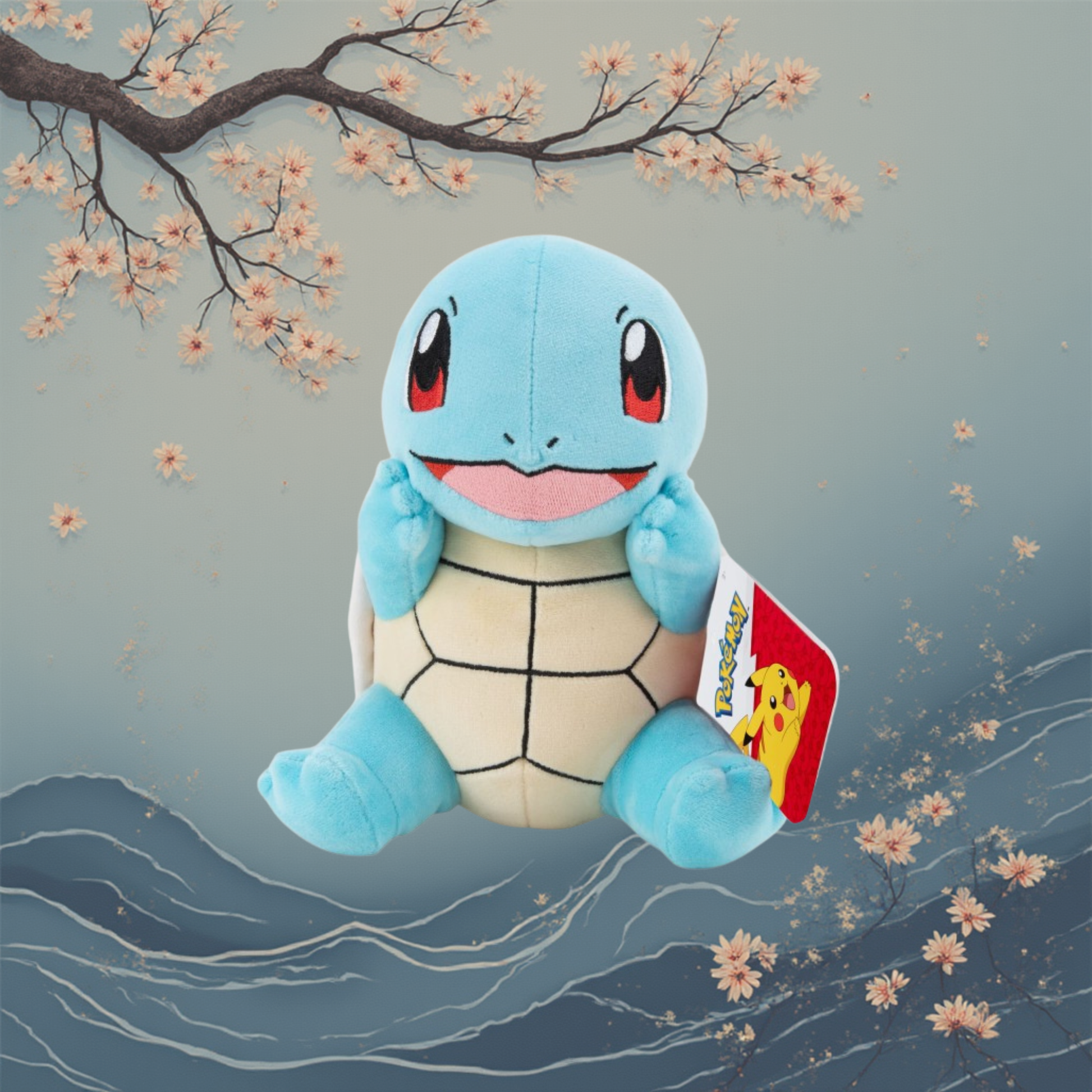 Peluche Squirtle Pokemon ufficiale 20cm morbido starter Kanto da collezione