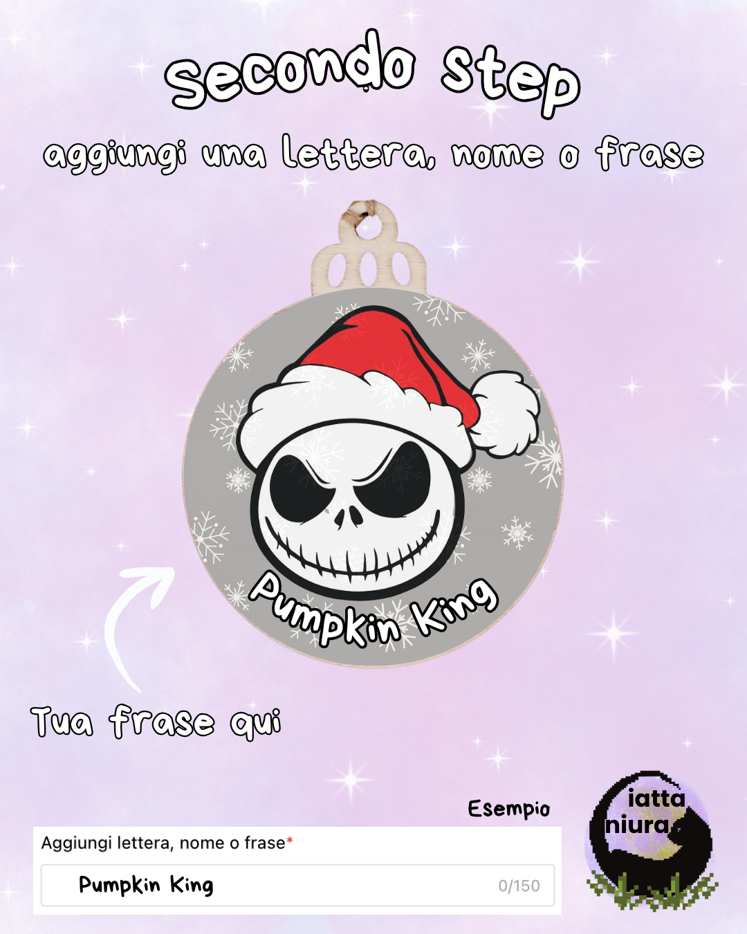 Sfera di Natale Personalizzata - Legno