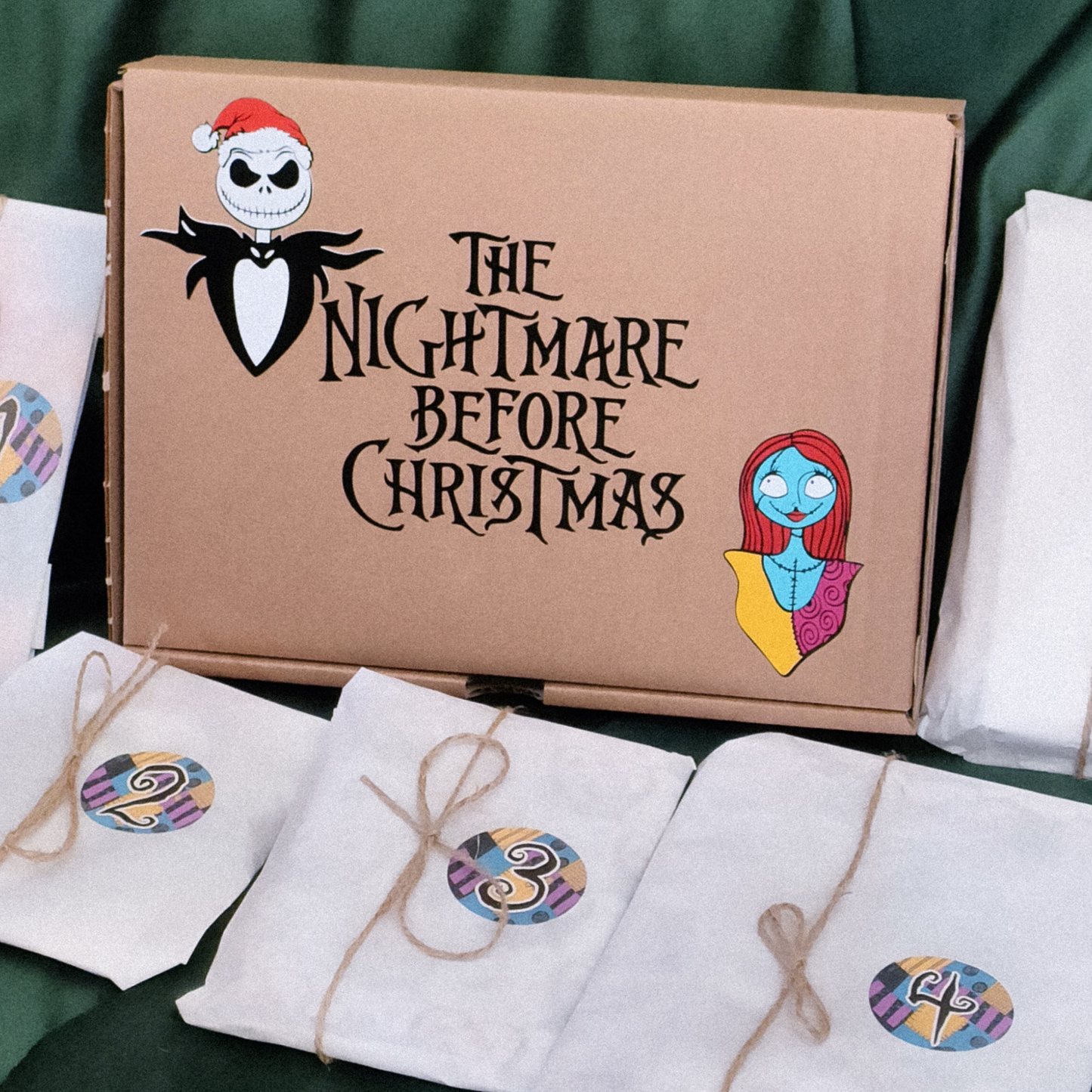 Set completo articoli artigianali Jack Scheletro astuccio shopper segnalibri portachiavi