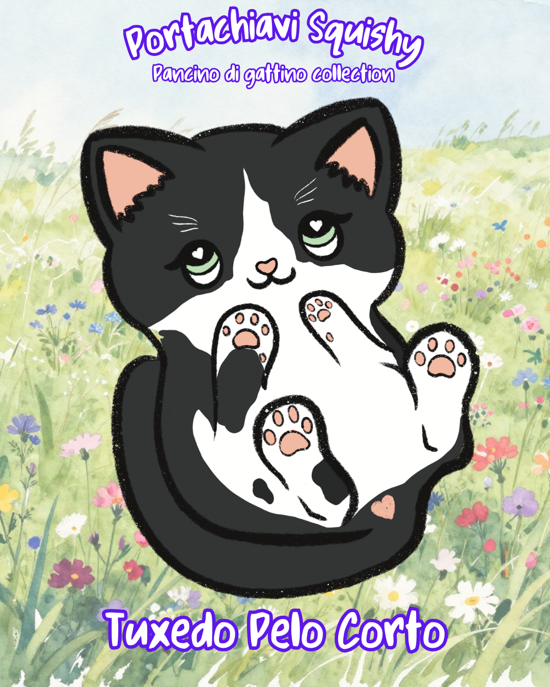 Portachiavi Gattino Squishy - Artigianale