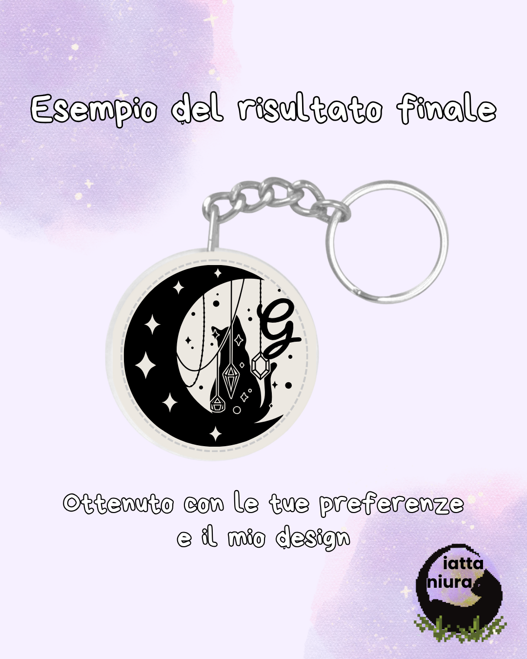 Portachiavi Rotondo Personalizzato - Tessuto