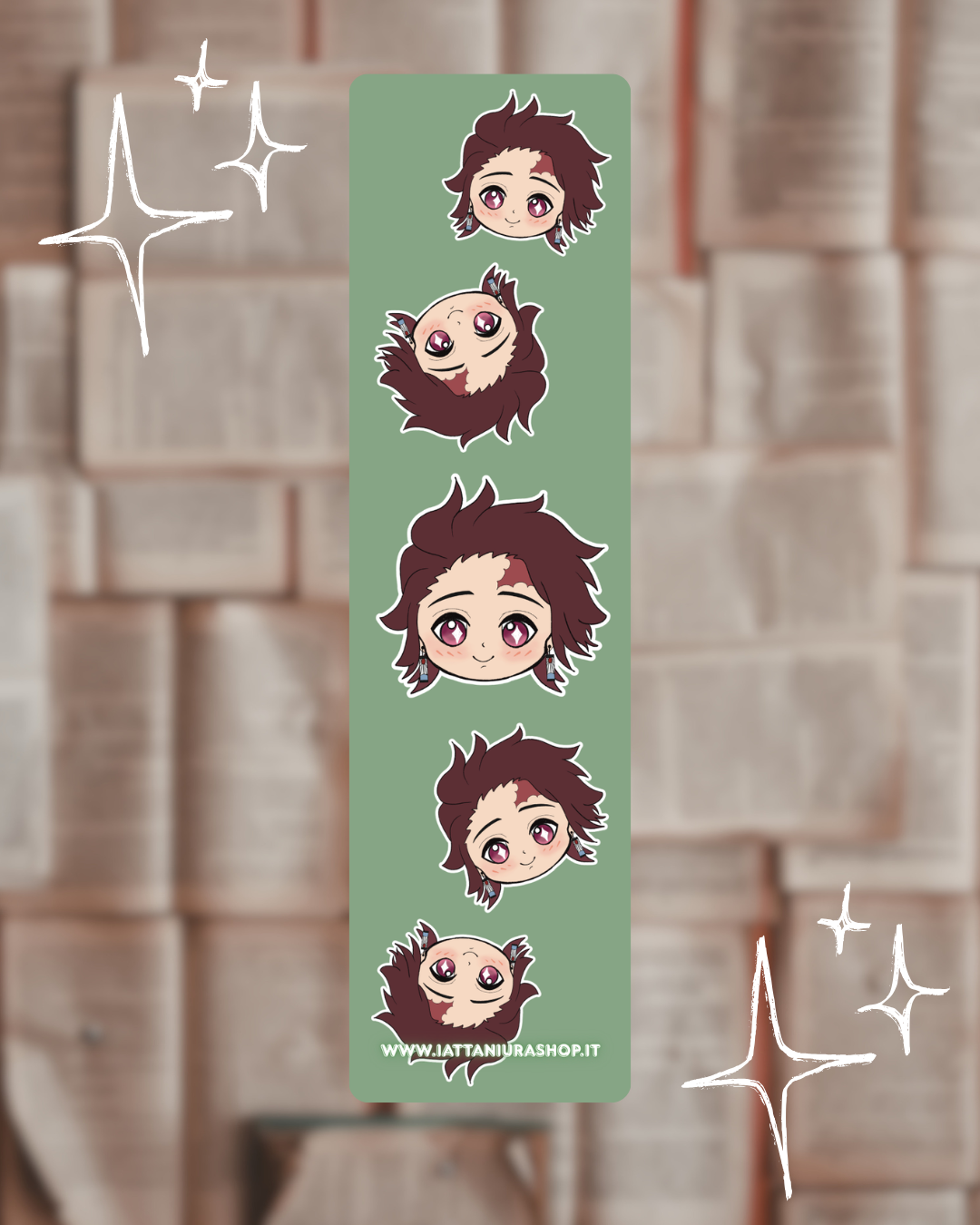 Segnalibro a tema anime (Tanjiro) - Grafica esclusiva, Plastificato