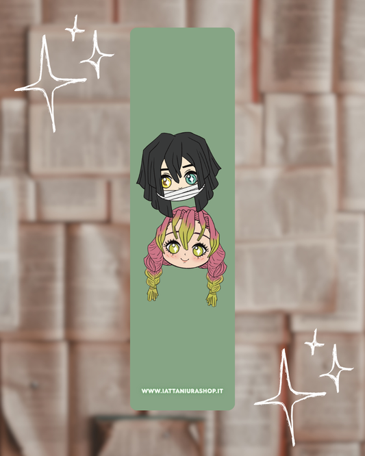 Segnalibro a tema anime (Obanai Mitsuri) - Grafica esclusiva, Plastificato