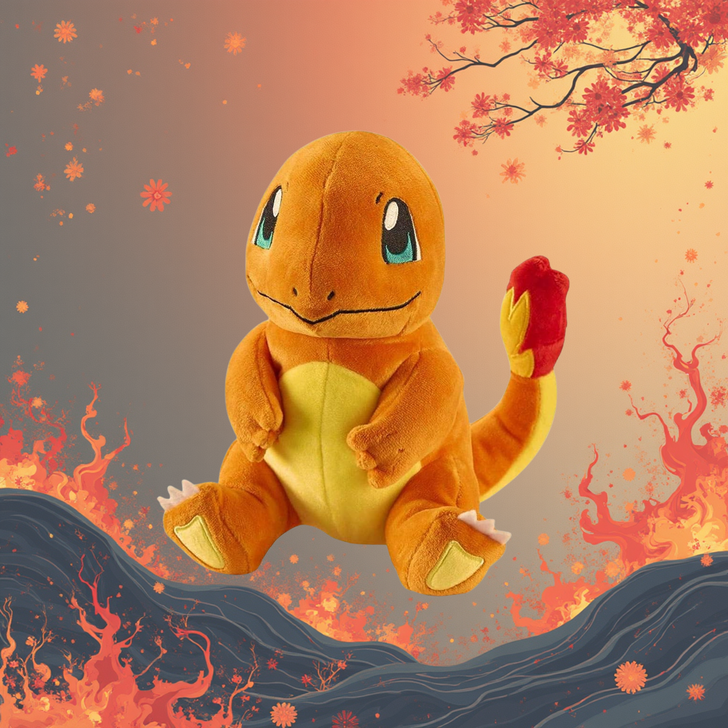 Peluche Charmander Pokemon ufficiale 20cm morbido starter Kanto da collezione