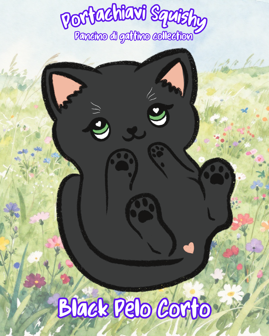Portachiavi Gattino Squishy - Artigianale
