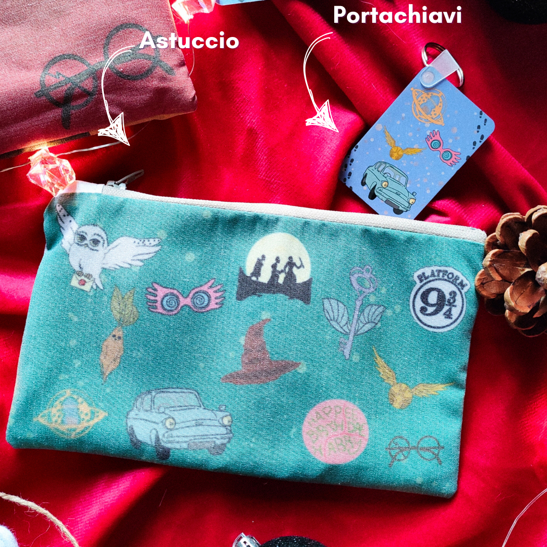 Segnalibro plastificato artigianale con scuola magia mondo magico