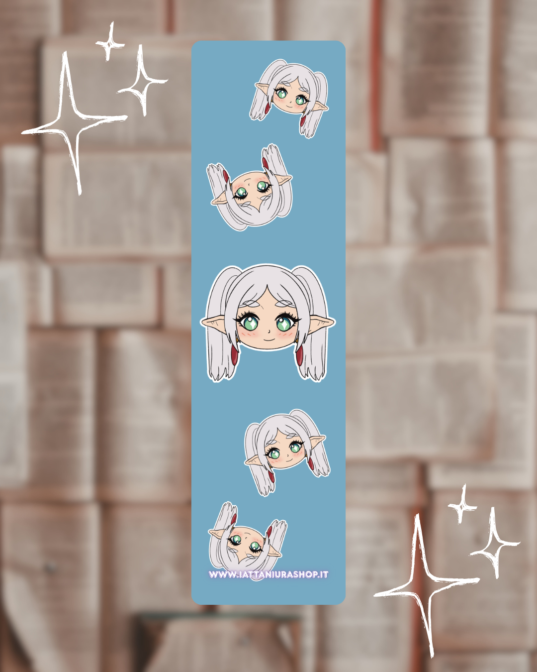 Segnalibro a tema anime (Frieren) - Grafica esclusiva, Plastificato