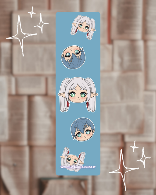 Segnalibro a tema anime (Frieren Himmel) - Grafica esclusiva, Plastificato