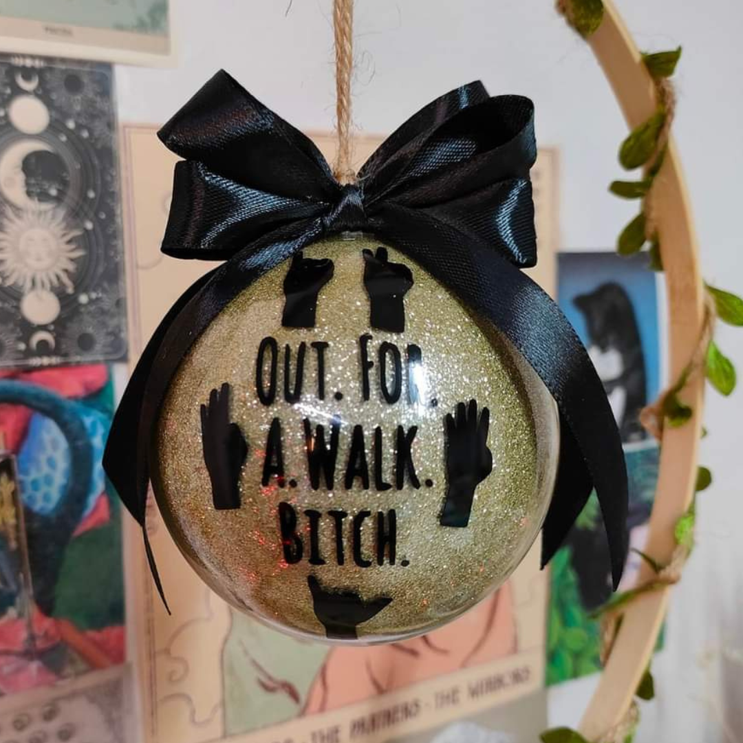 Decorazione natale artigianale tema vampiro biondo fatta a mano stile alternativo