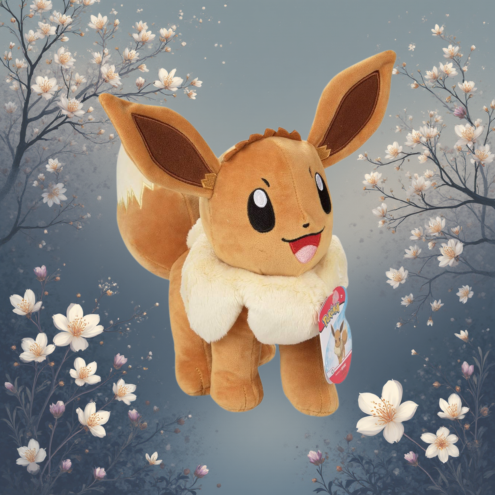 Peluche Eevee Pokemon ufficiale 20cm morbido da collezione