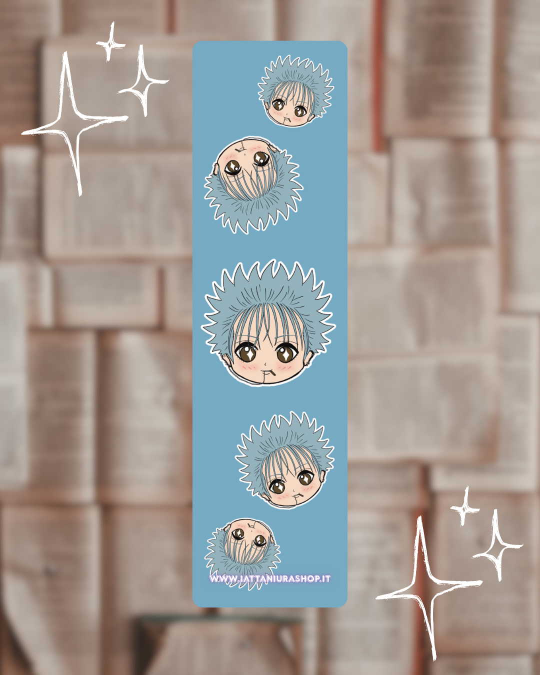 Segnalibro a tema anime (Shin) - Grafica esclusiva, Plastificato