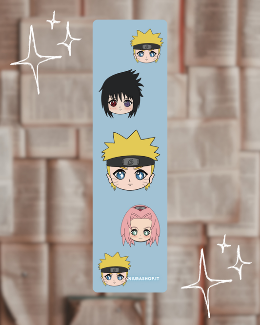 Segnalibro a tema anime (Ninja) - Grafica esclusiva, Plastificato