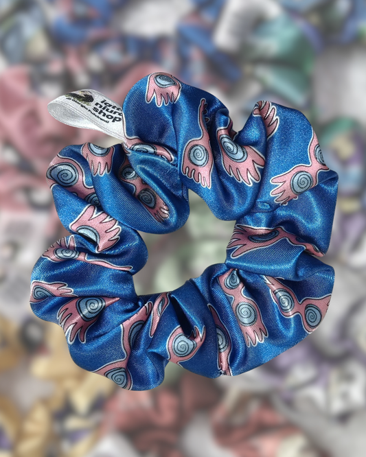 Scrunchie in raso a tema (Occhiali Magici) - Artigianale