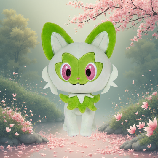 Peluche Sprigatito Pokemon ufficiale 20cm morbido starter Paldea da collezione