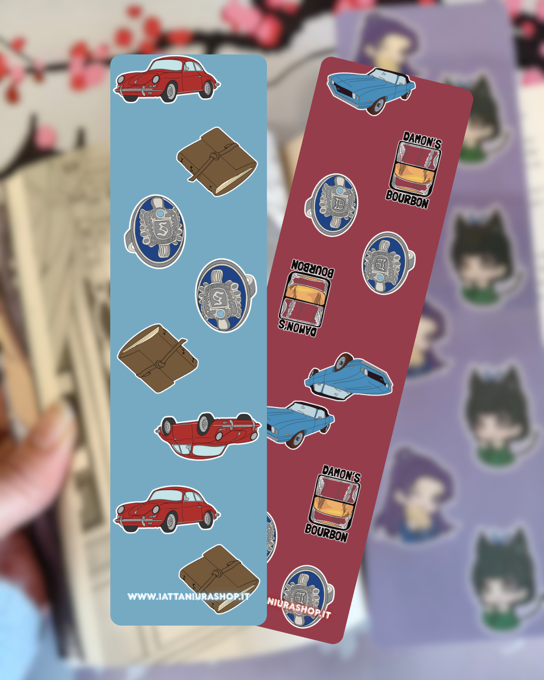Segnalibro a tema (Stefan e Damon) - Grafica esclusiva, Plastificato