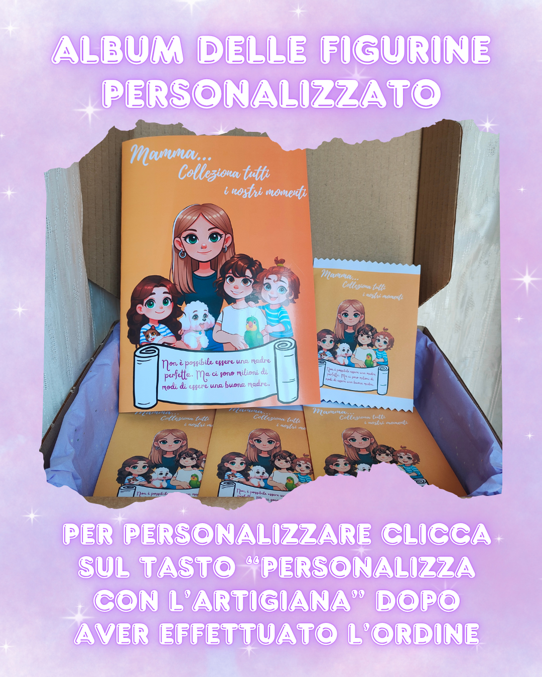 Album Figurine Personalizzato con 24 Foto - Artigianale