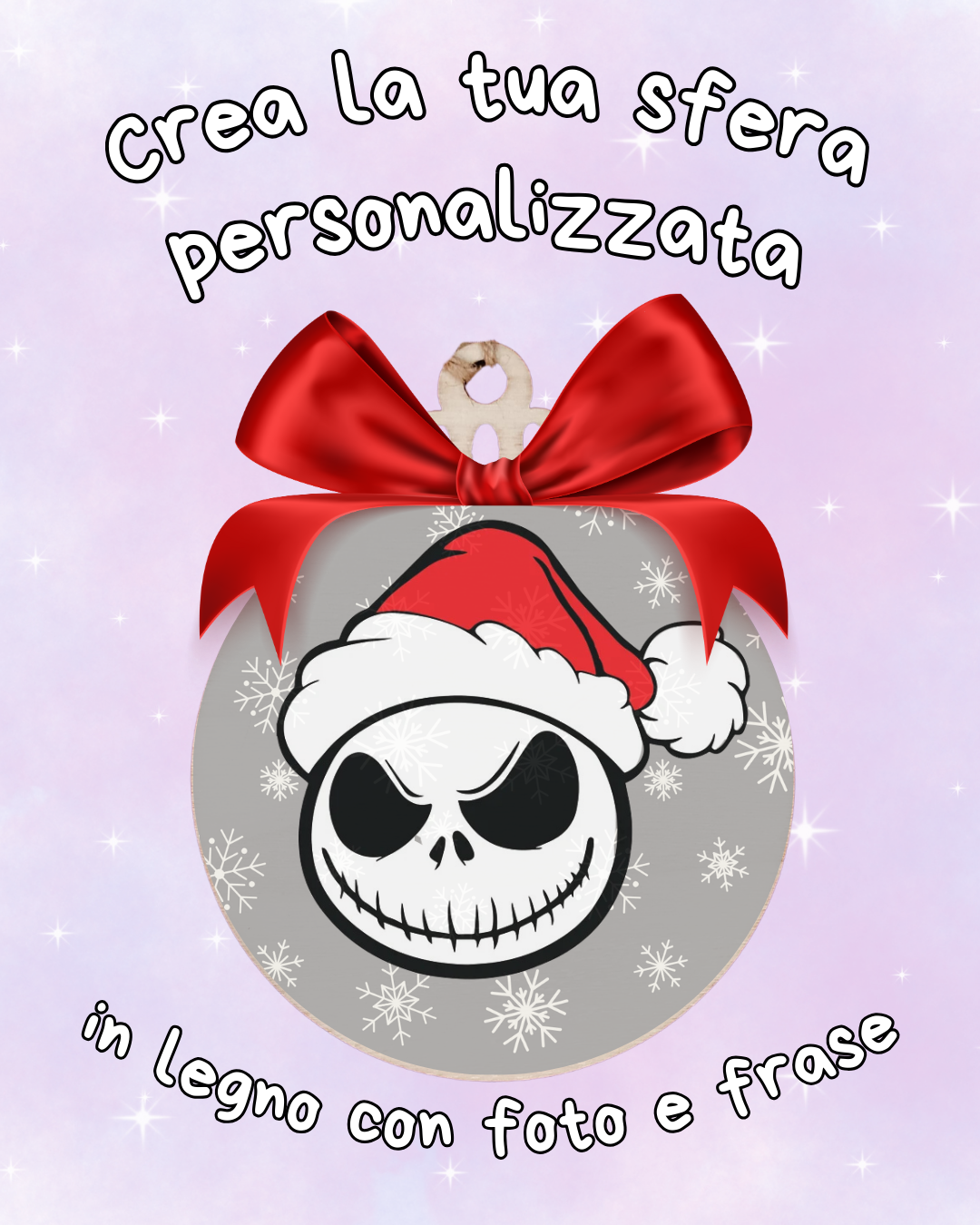 Sfera di Natale Personalizzata - Legno