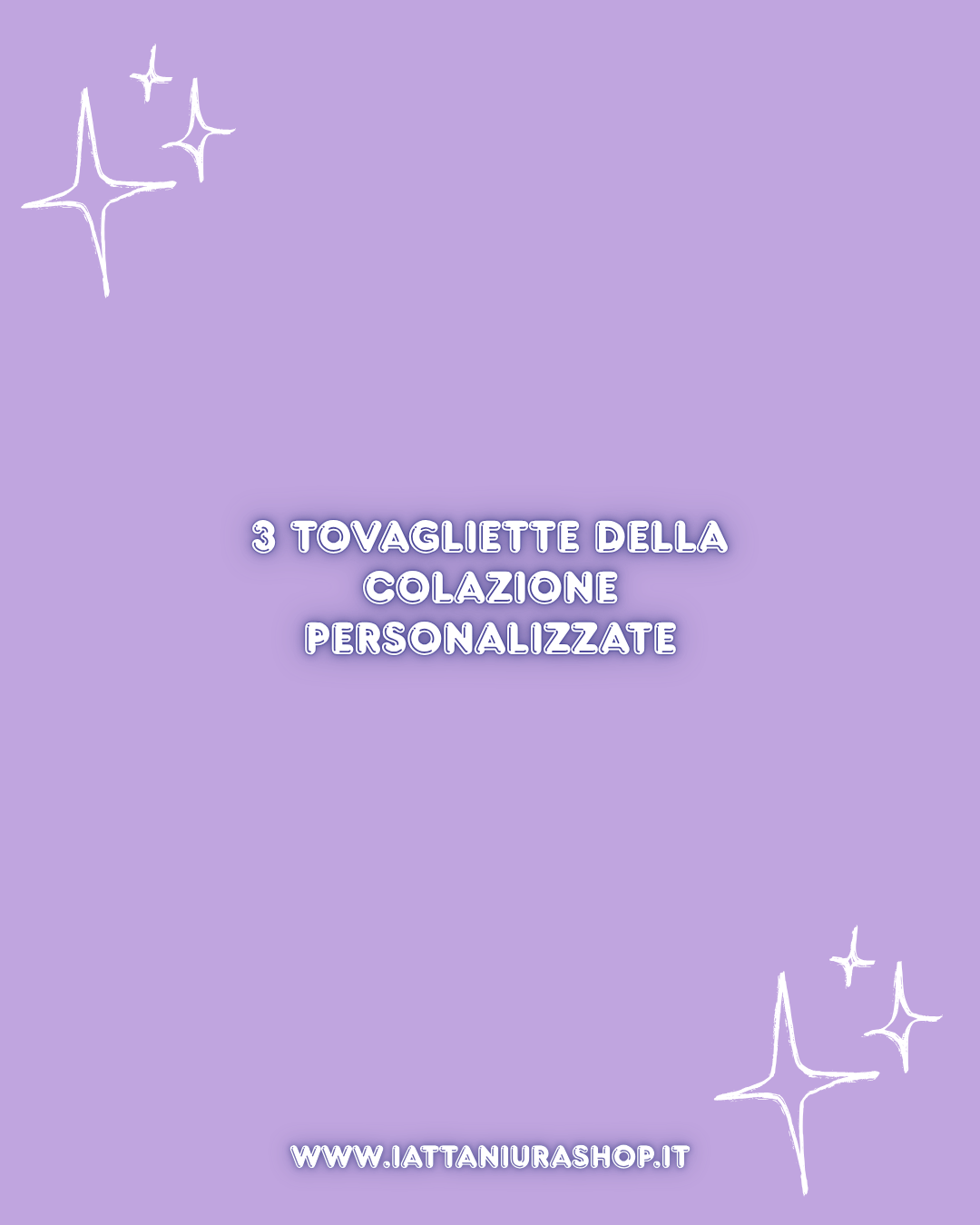 3 tovagliette colazione personalizzate