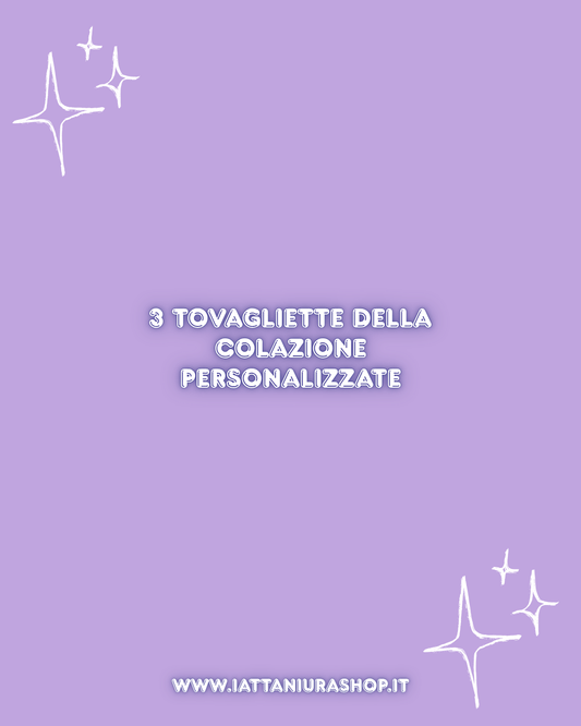 3 tovagliette colazione personalizzate