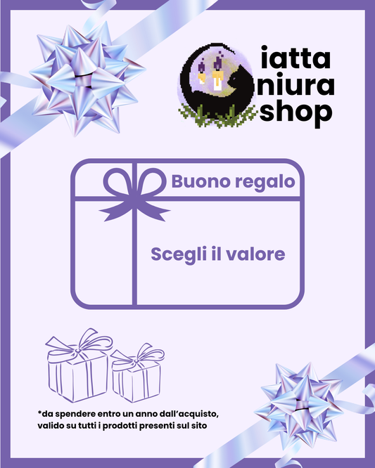 Buono regalo gift card Iatta Niura creazioni artigianali personalizzate