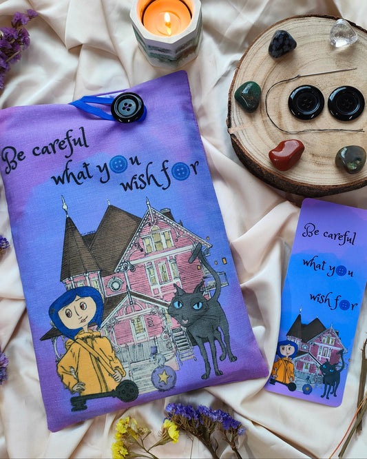 Set lettura artigianale con astuccio e segnalibro porta magica tema fantasy