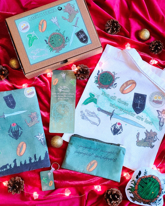 Box regalo artigianale anello magico con 6 articoli tema fantasy