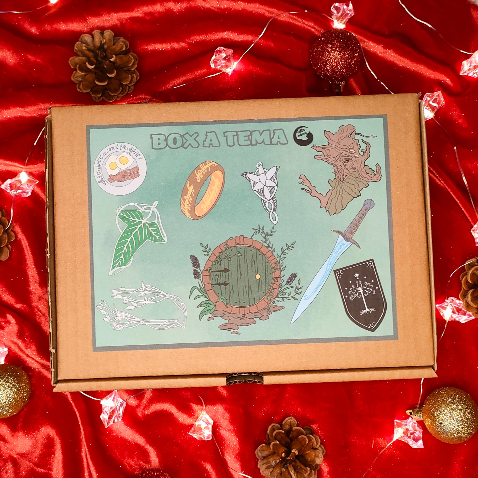 Set completo articoli artigianali anello magico astuccio shopper portachiavi