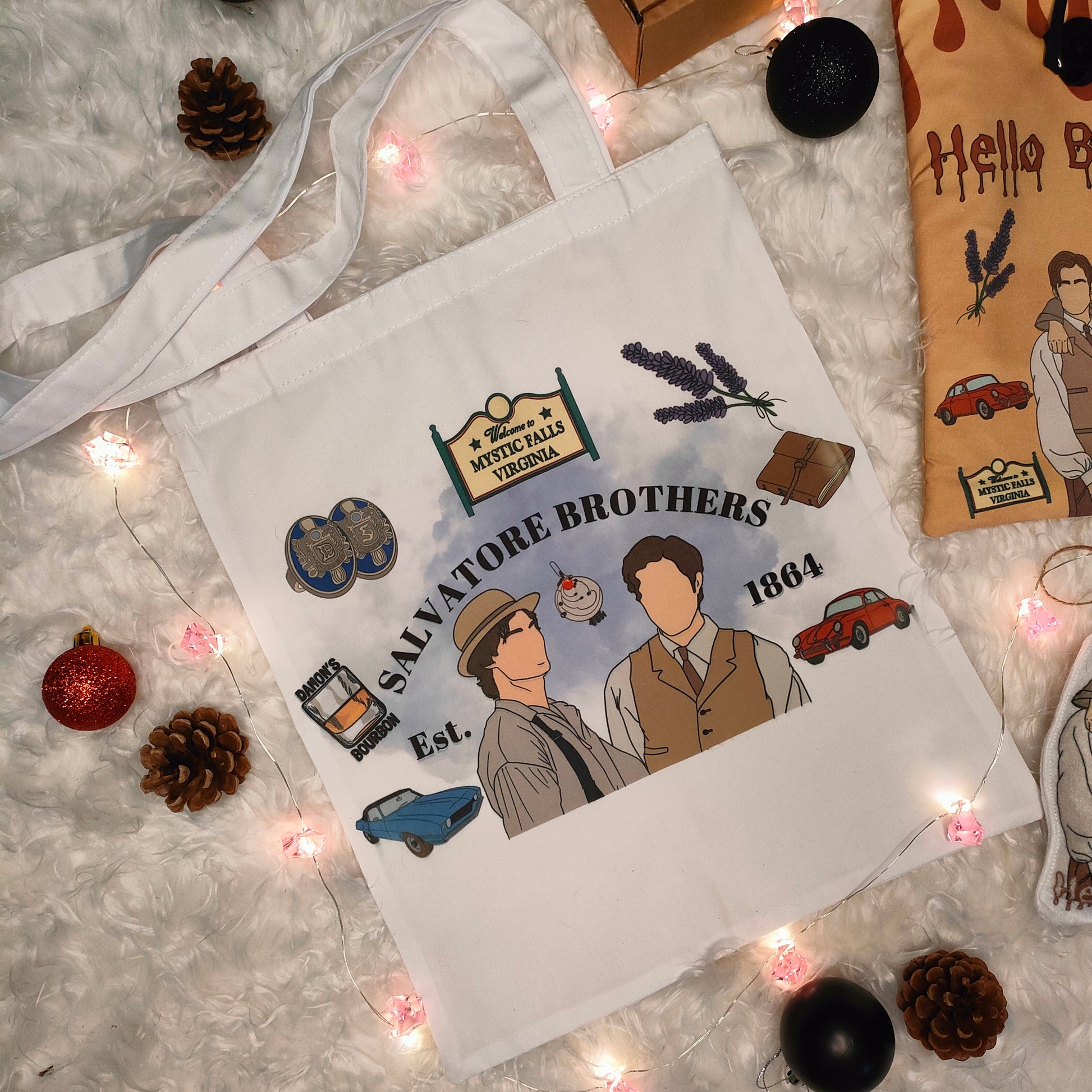 Astuccio libro artigianale tema fratelli vampiri cucito a mano