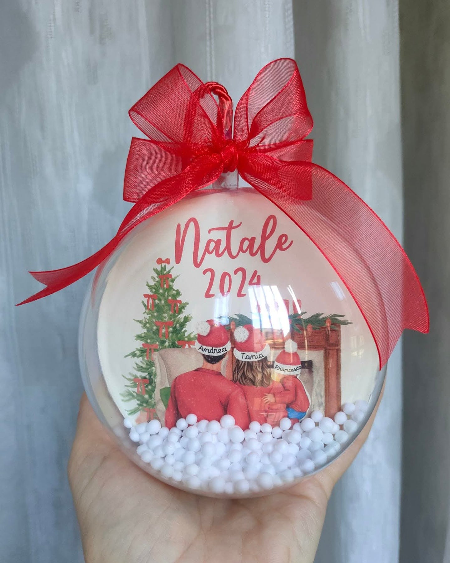 Sfera Natale Personalizzata Famiglia - Plexiglass